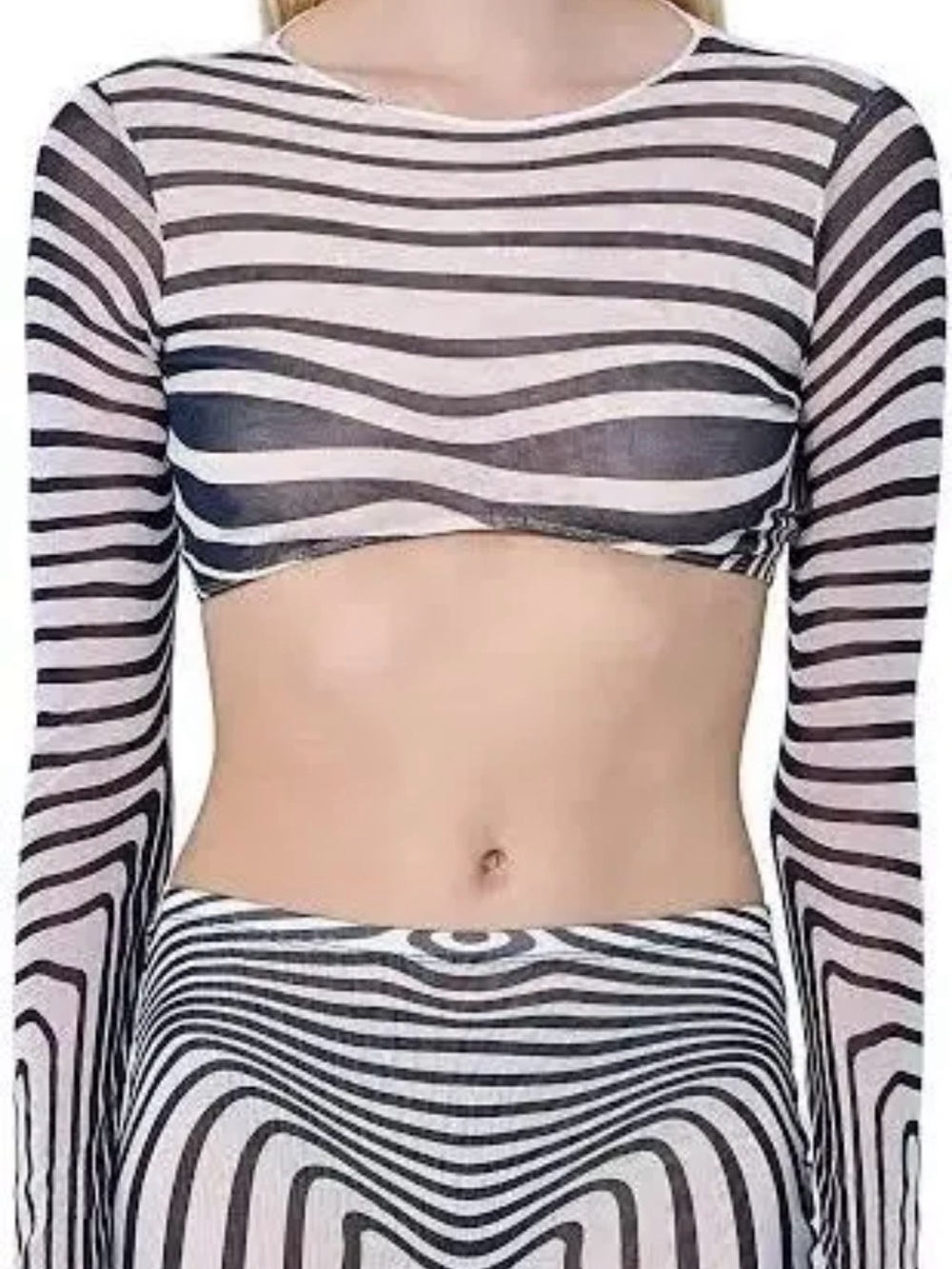 Jean Paul Gaultier Re-Edition Body Morphing Mesh Crop Top $400 MSRP